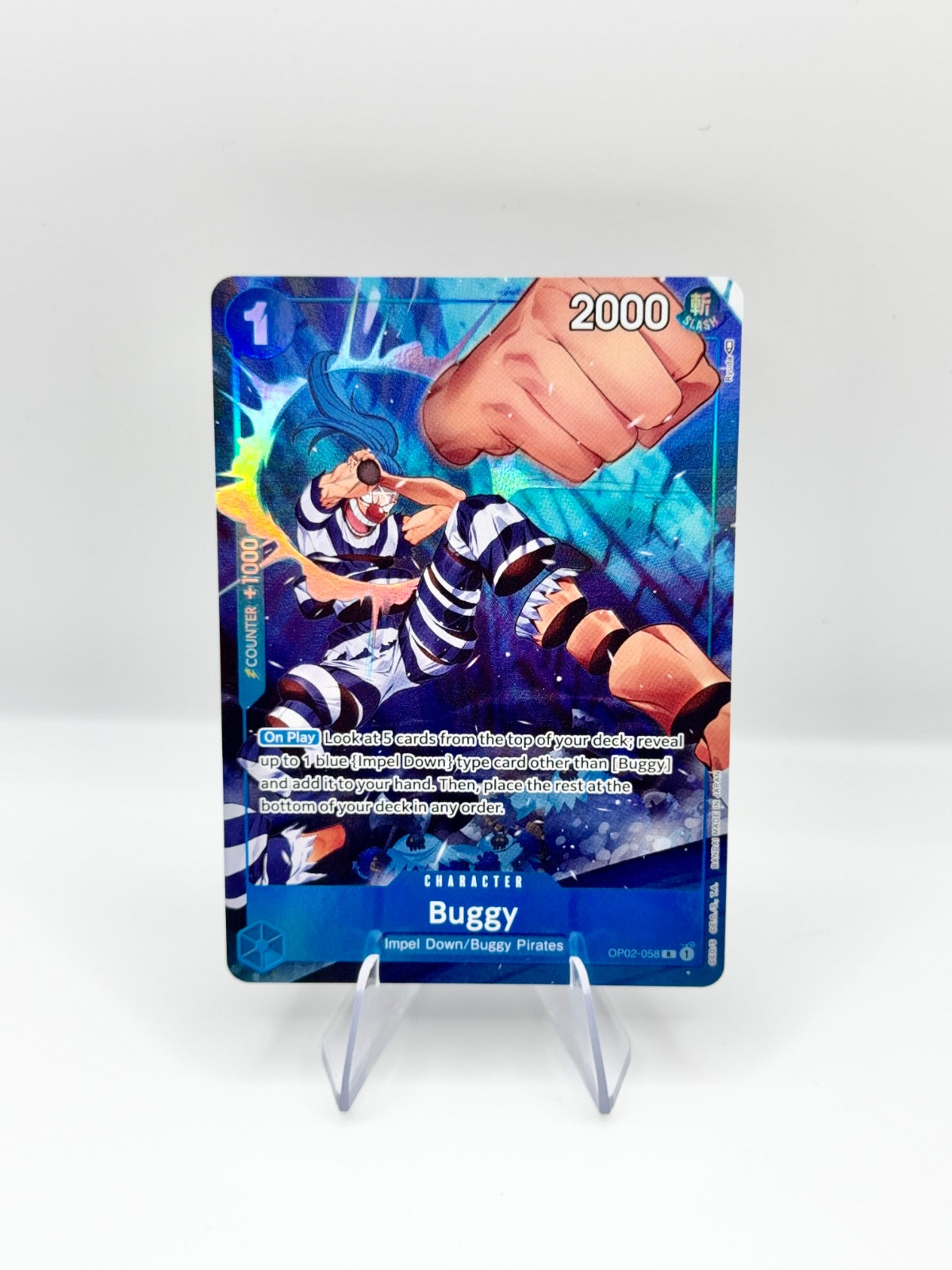 Buggy (Alternate Art) R Paramount War OP02-058 NM