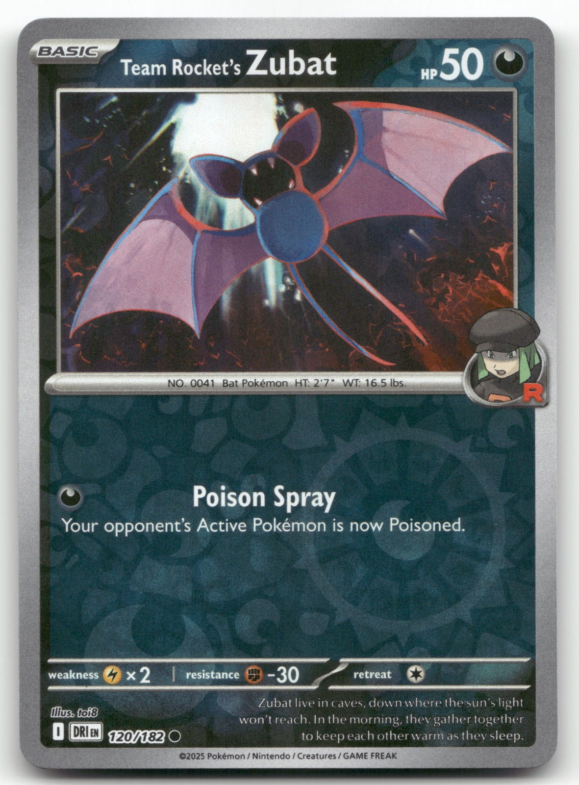 Team Rocket's Zubat Common SV10: Destined Rivals 120/182 NM