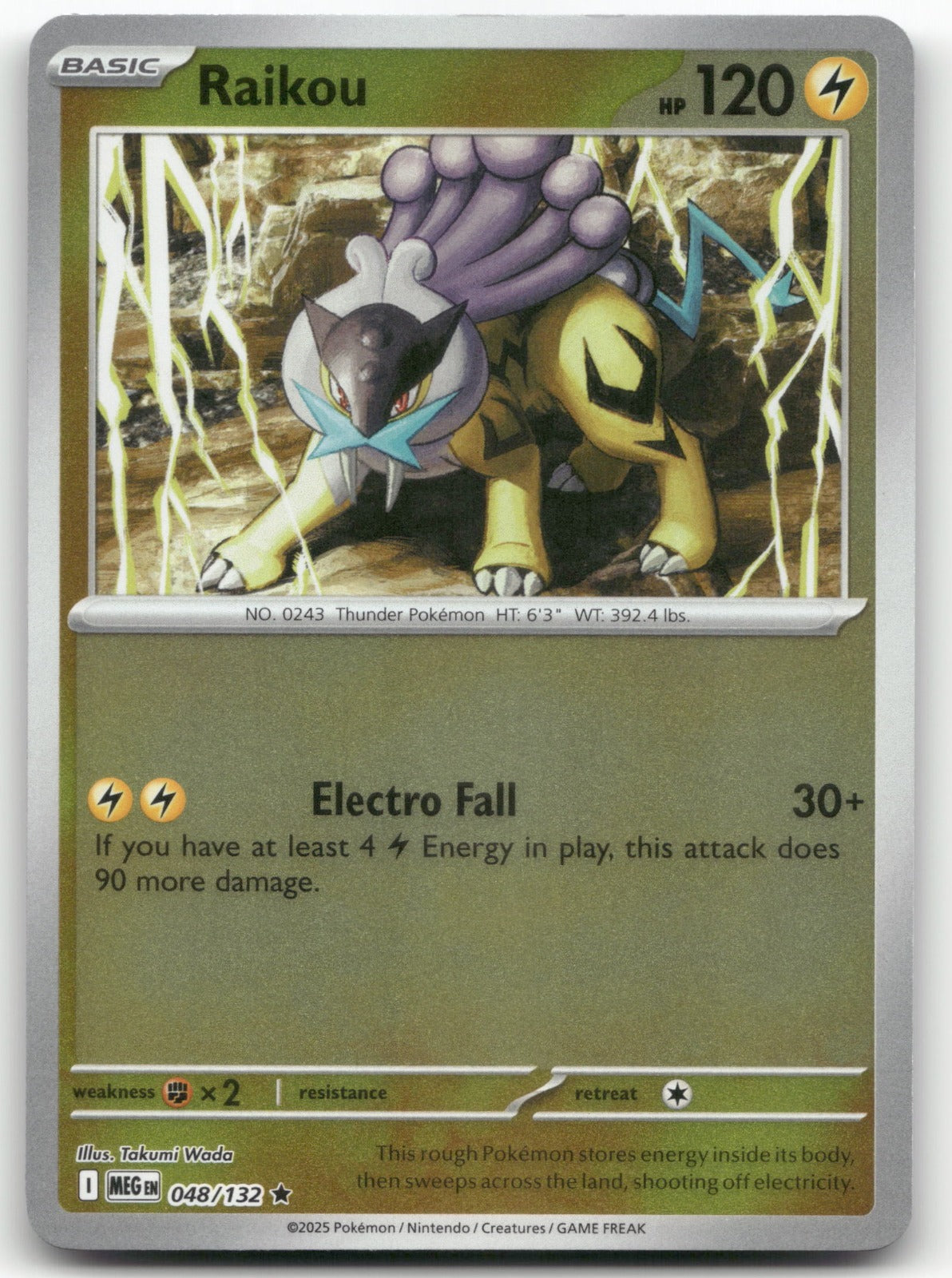 Raikou Rare ME01: Mega Evolution 048/132 NM