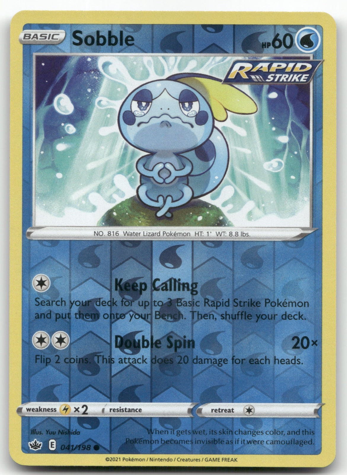 Sobble Common SWSH06: Chilling Reign 041/198 NM