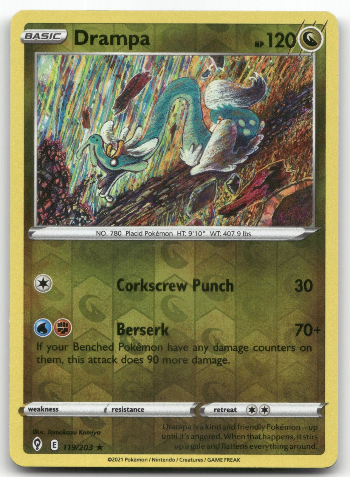 Drampa Rare SWSH07: Evolving Skies 119/203 NM