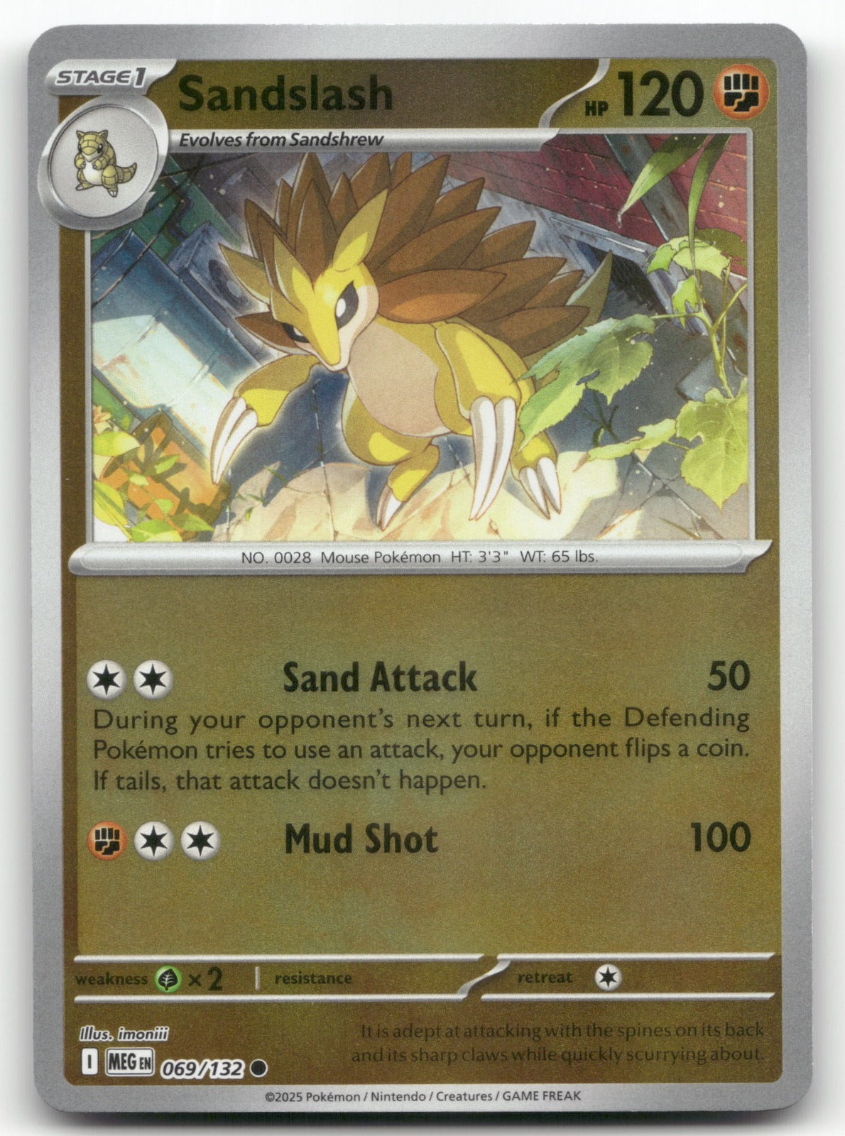 Sandslash Common ME01: Mega Evolution 069/132 NM