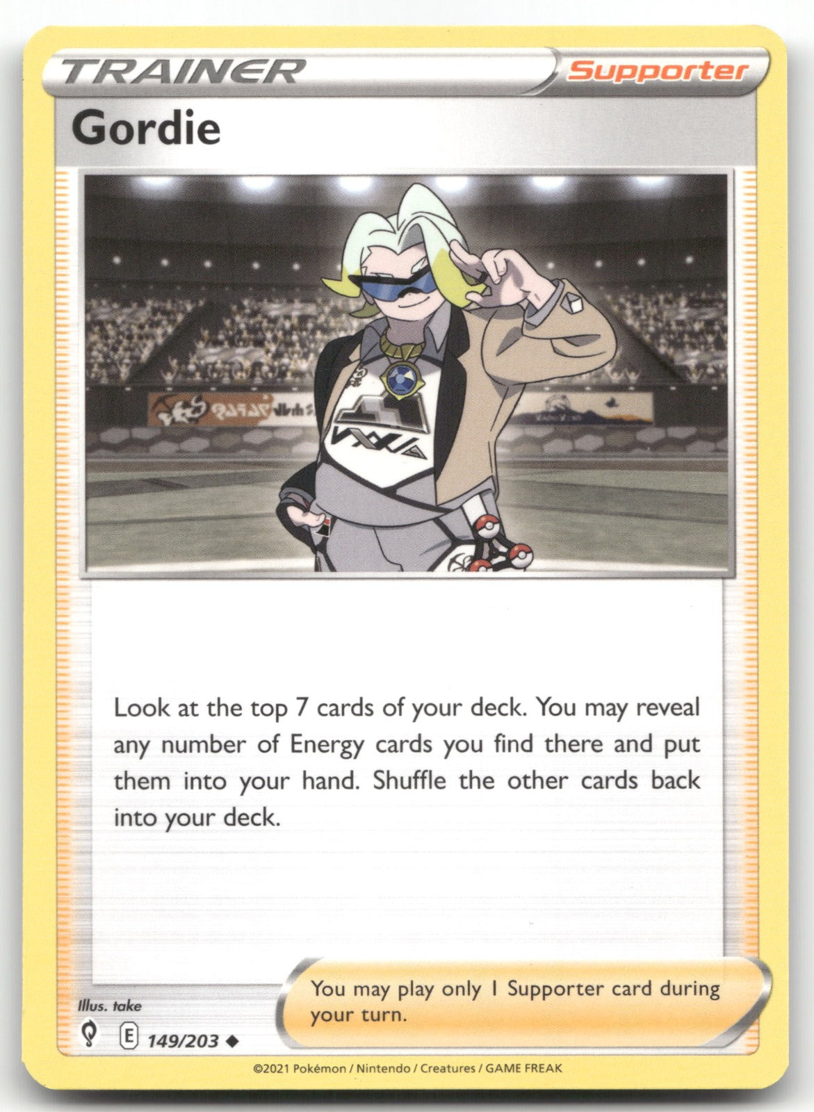 Gordie Uncommon SWSH07: Evolving Skies 149/203 NM