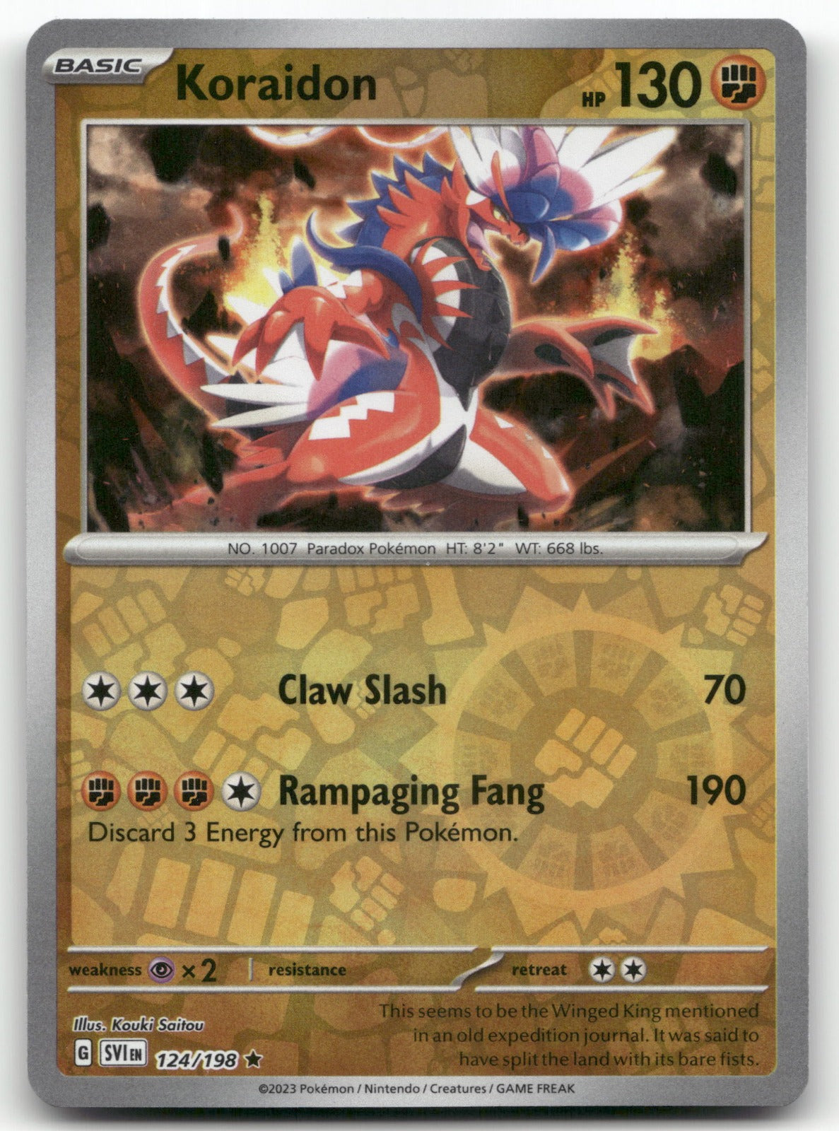 Koraidon Rare SV01: Scarlet & Violet Base Set 124/198 NM
