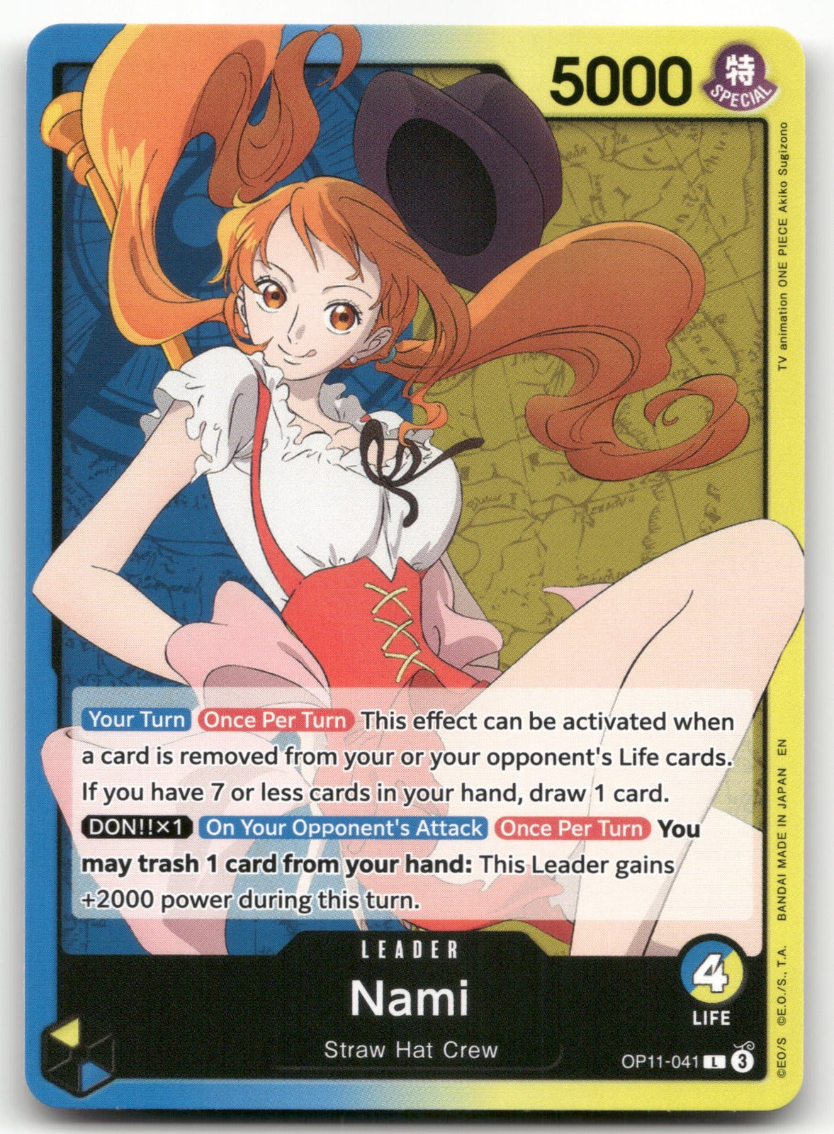 Nami (041) L A Fist of Divine Speed OP11-041 NM