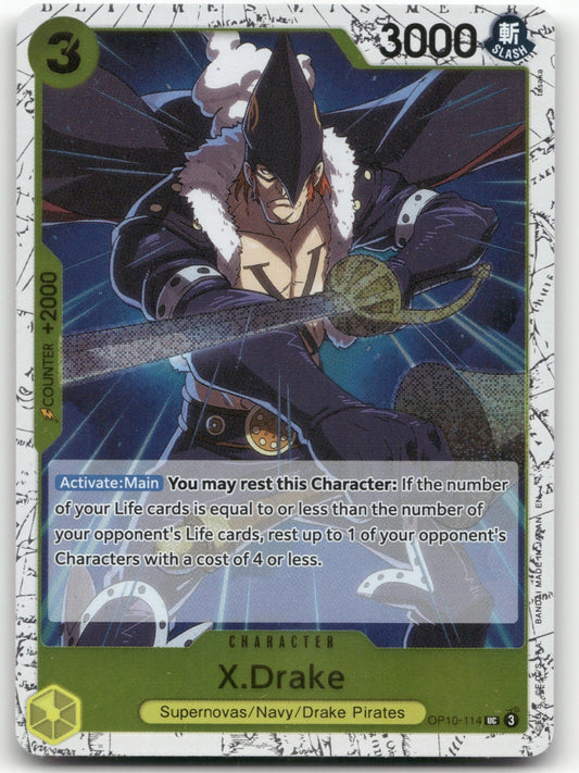 X.Drake (Pirate Foil) UC Premium Booster -The Best- Vol. 2 OP10-114 NM