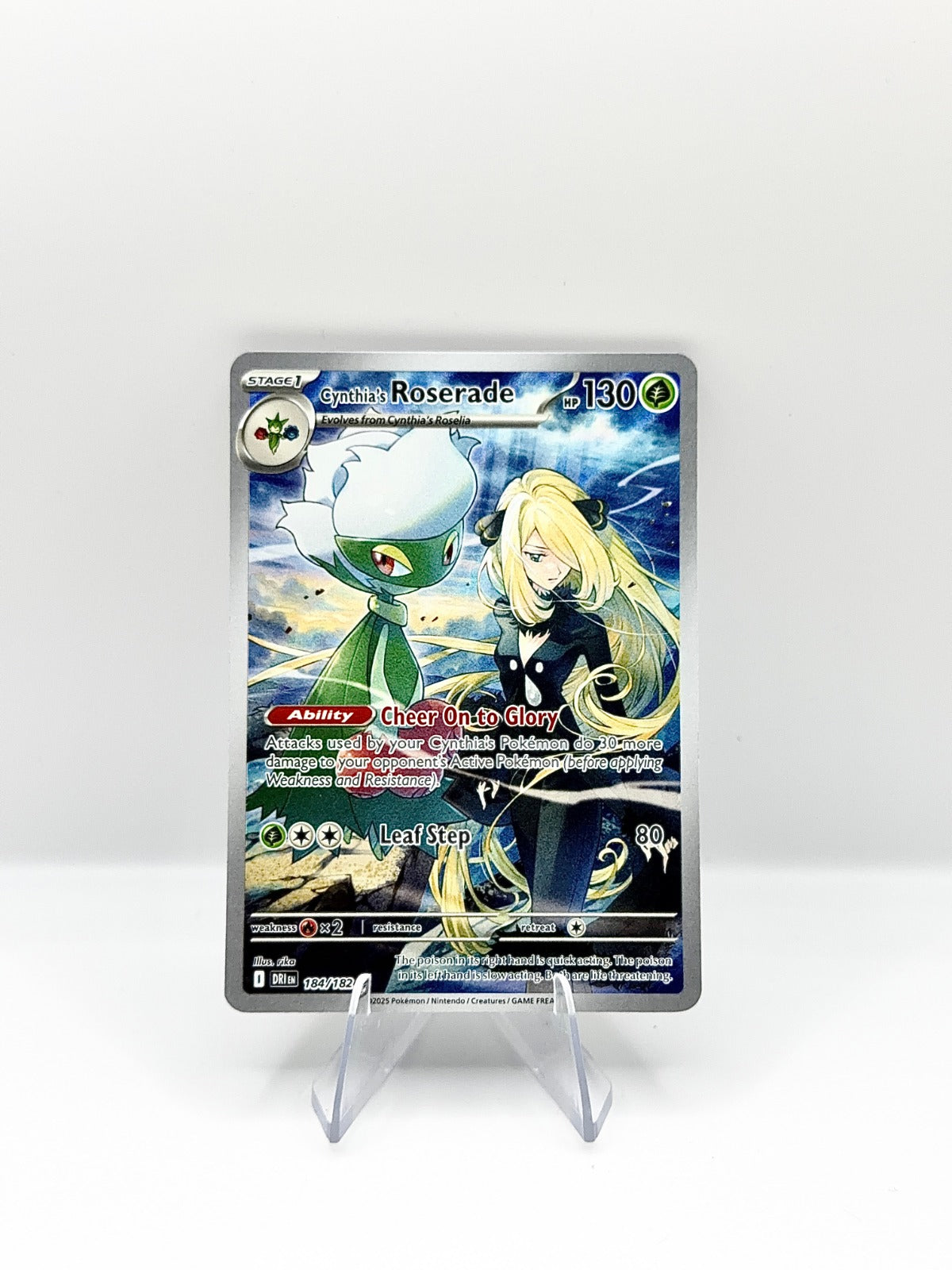 Cynthia's Roserade - Illustration Rare SV10: Destined Rivals 184/182 NM