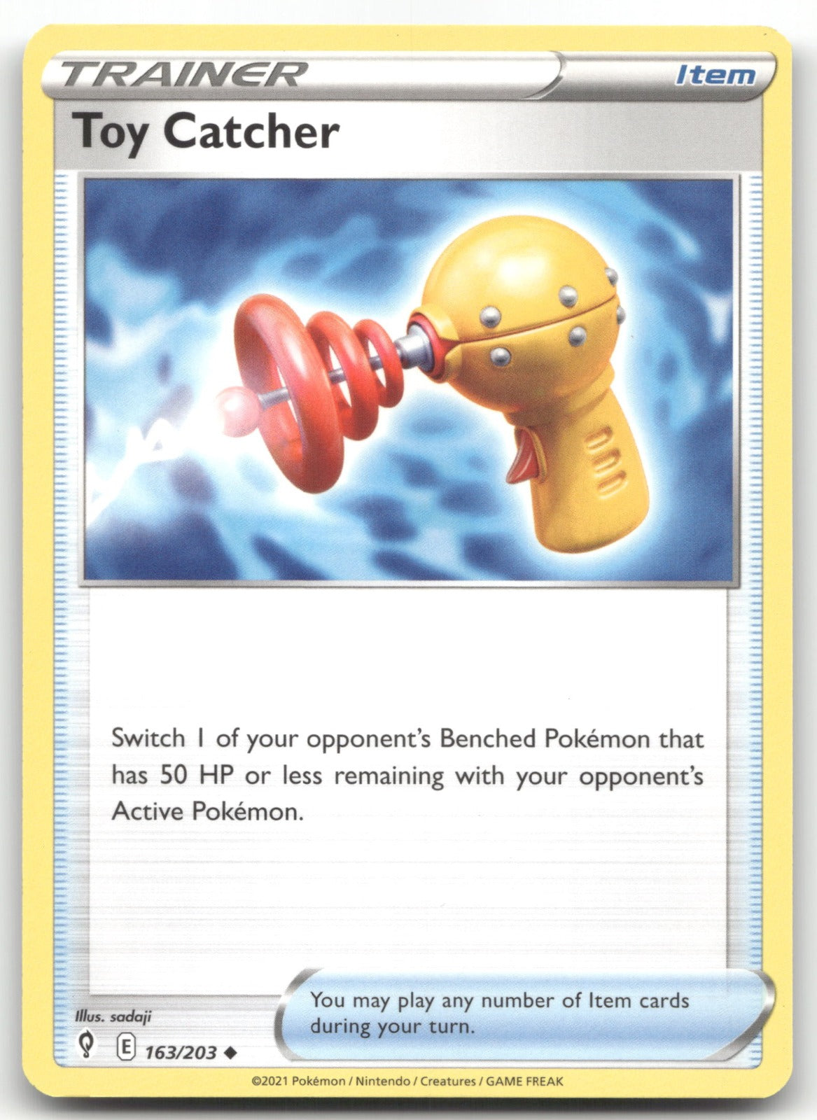 Toy Catcher Uncommon SWSH07: Evolving Skies 163/203 NM