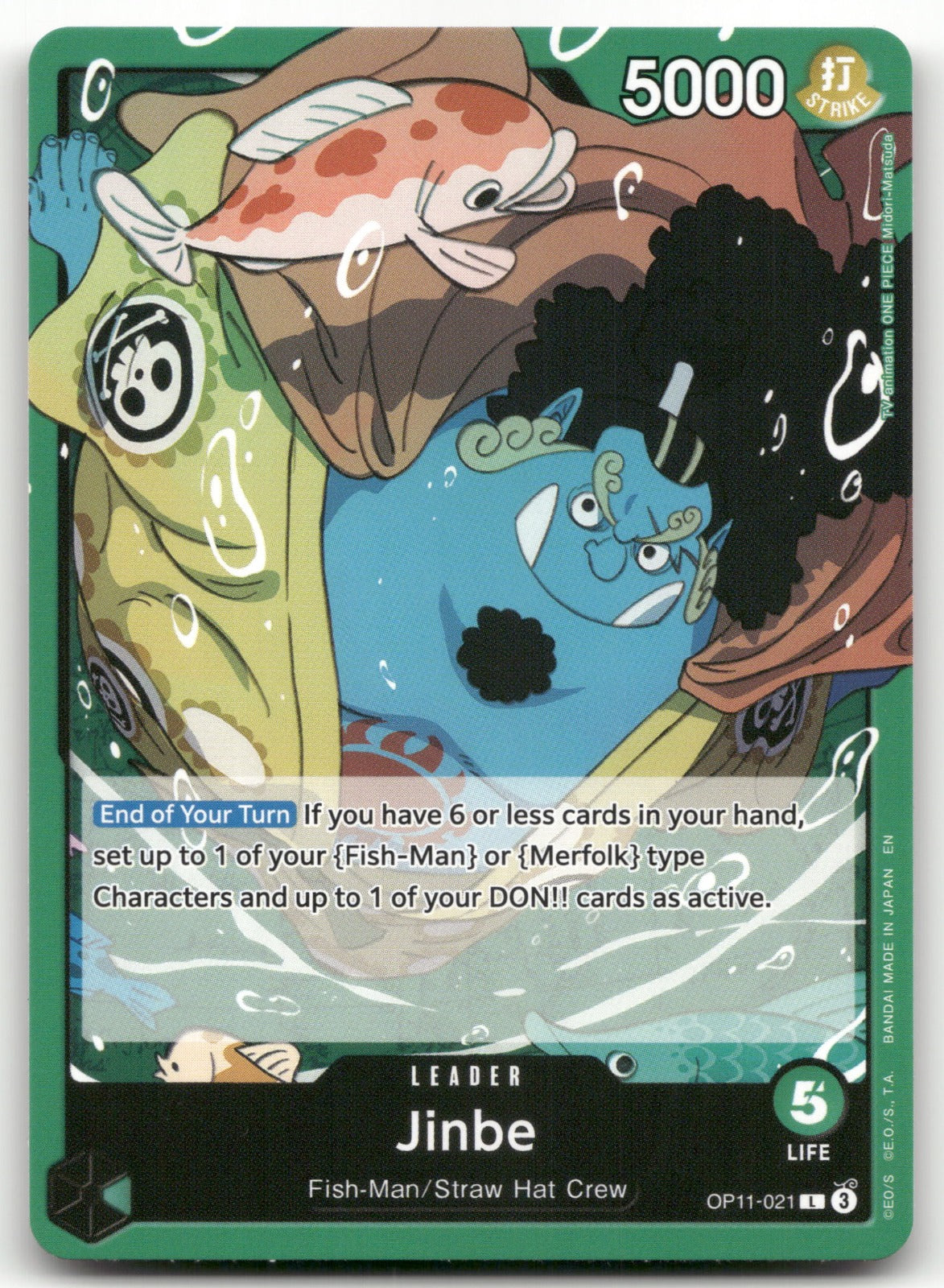 Jinbe (021) L A Fist of Divine Speed OP11-021 NM