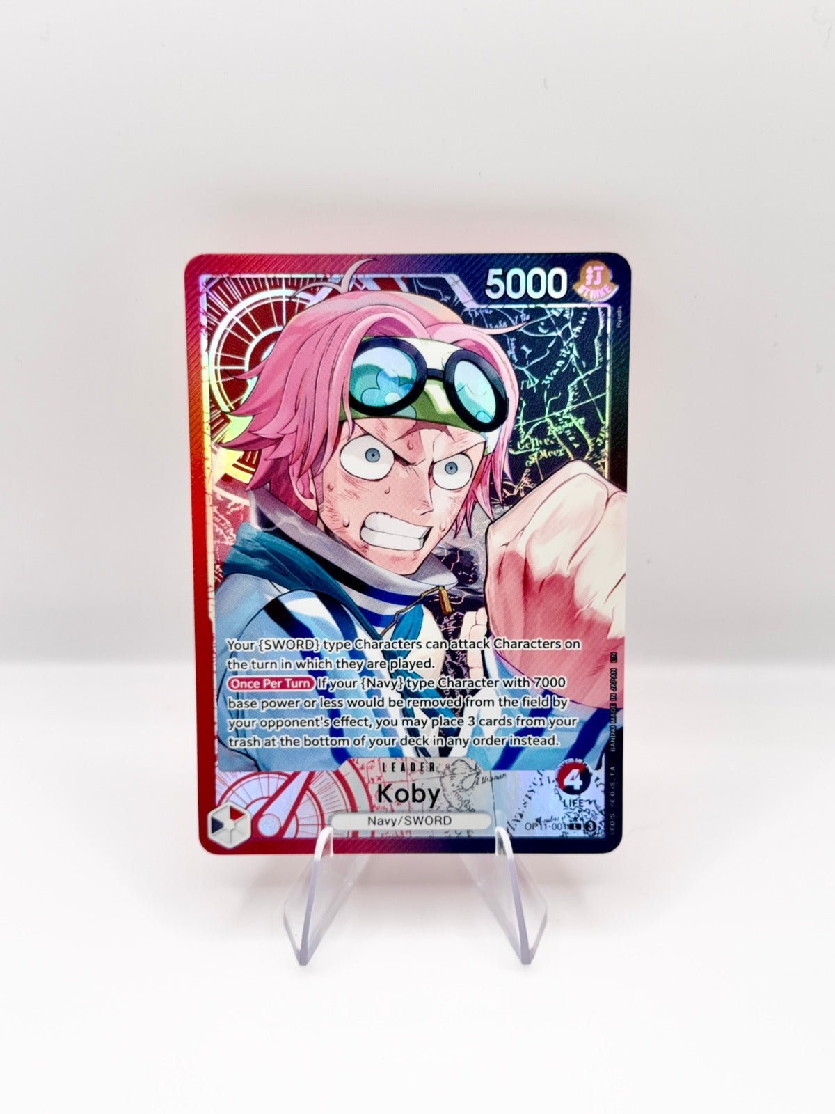 Koby (001) (Alternate Art) L A Fist of Divine Speed OP11-001 NM