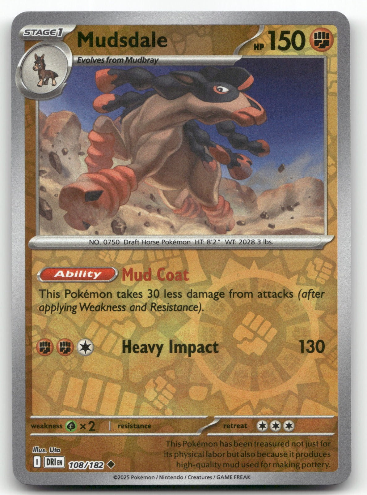 Mudsdale Uncommon SV10: Destined Rivals 108/182 NM