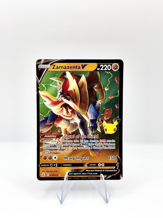 Zamazenta V Ultra Rare Celebrations 018/025 NM