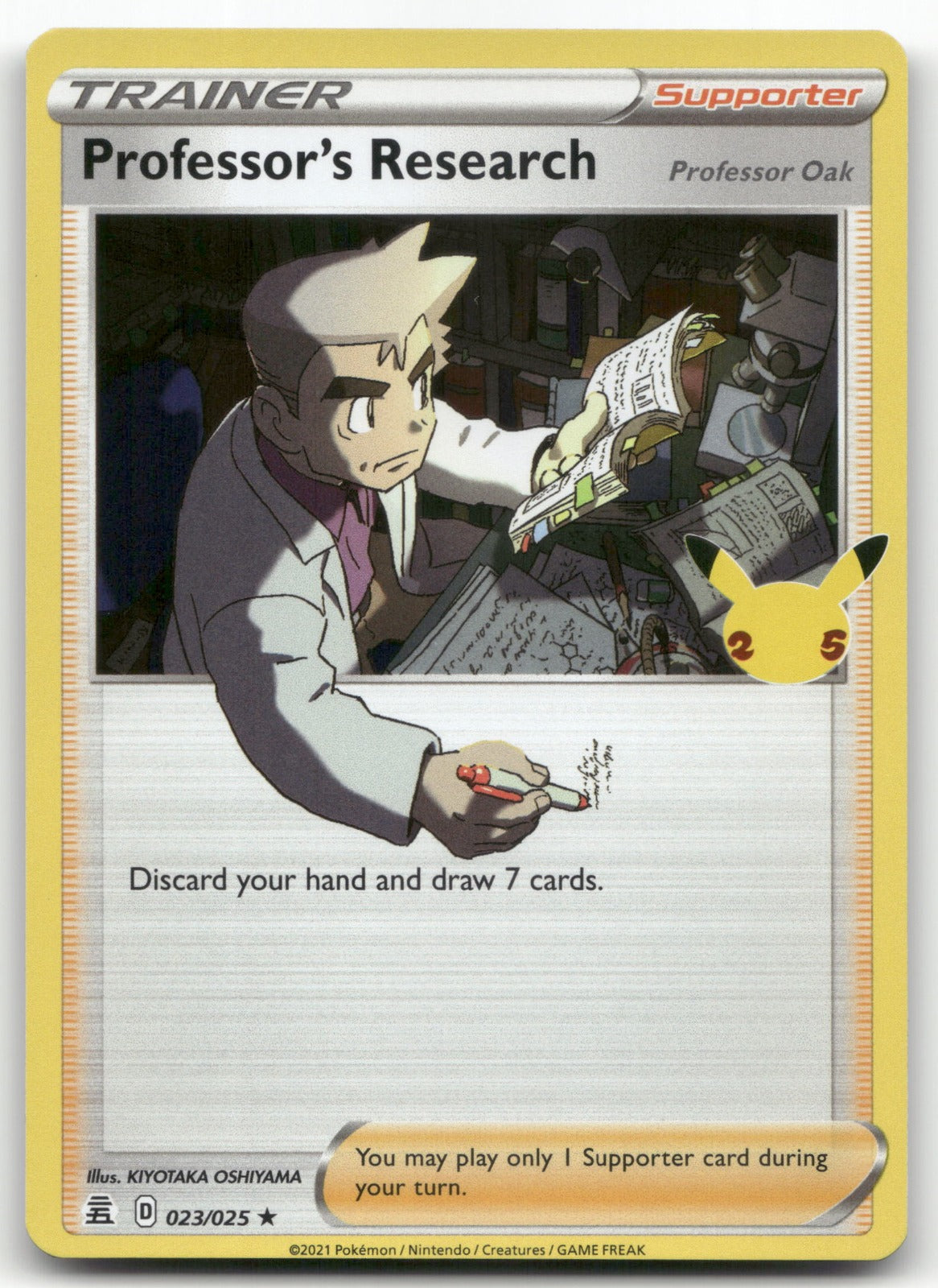 Professor's Research Holo Rare Celebrations 023/025 NM