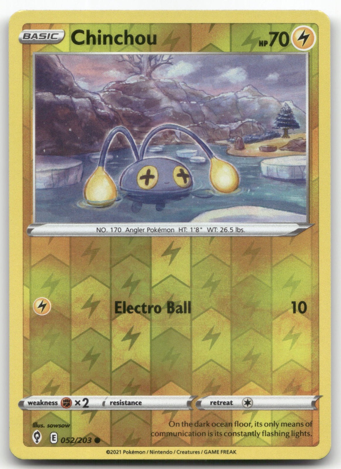Chinchou Common SWSH07: Evolving Skies 052/203 NM