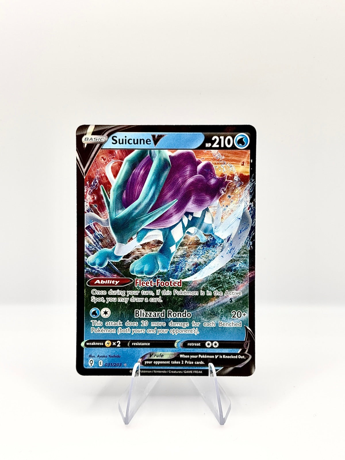 Suicune V Ultra Rare SWSH07: Evolving Skies 031/203 NM