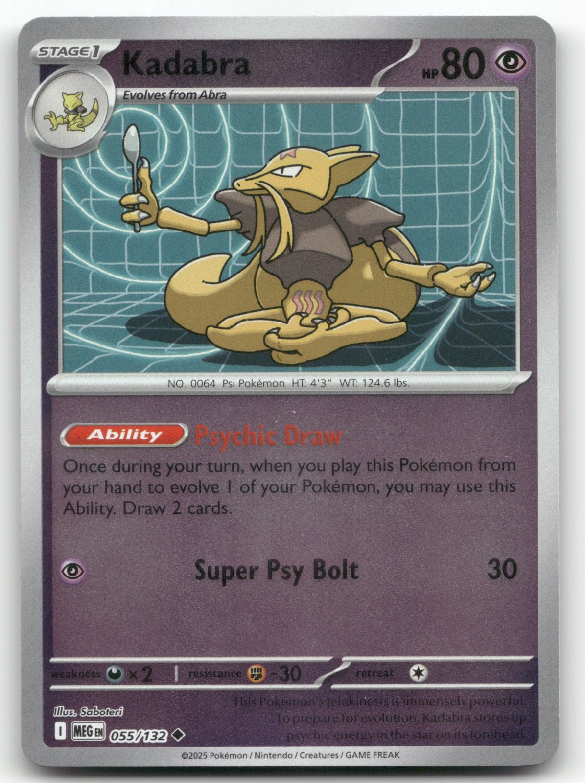 Kadabra Uncommon ME01: Mega Evolution 055/132 NM