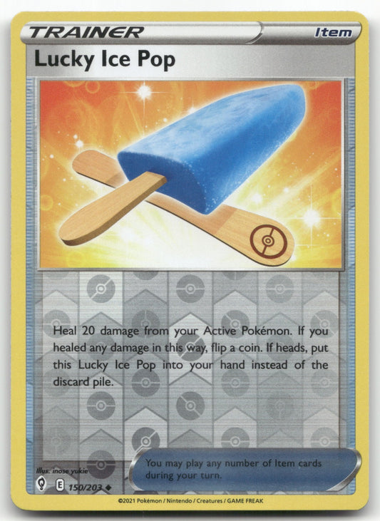 Lucky Ice Pop Uncommon SWSH07: Evolving Skies 150/203 NM