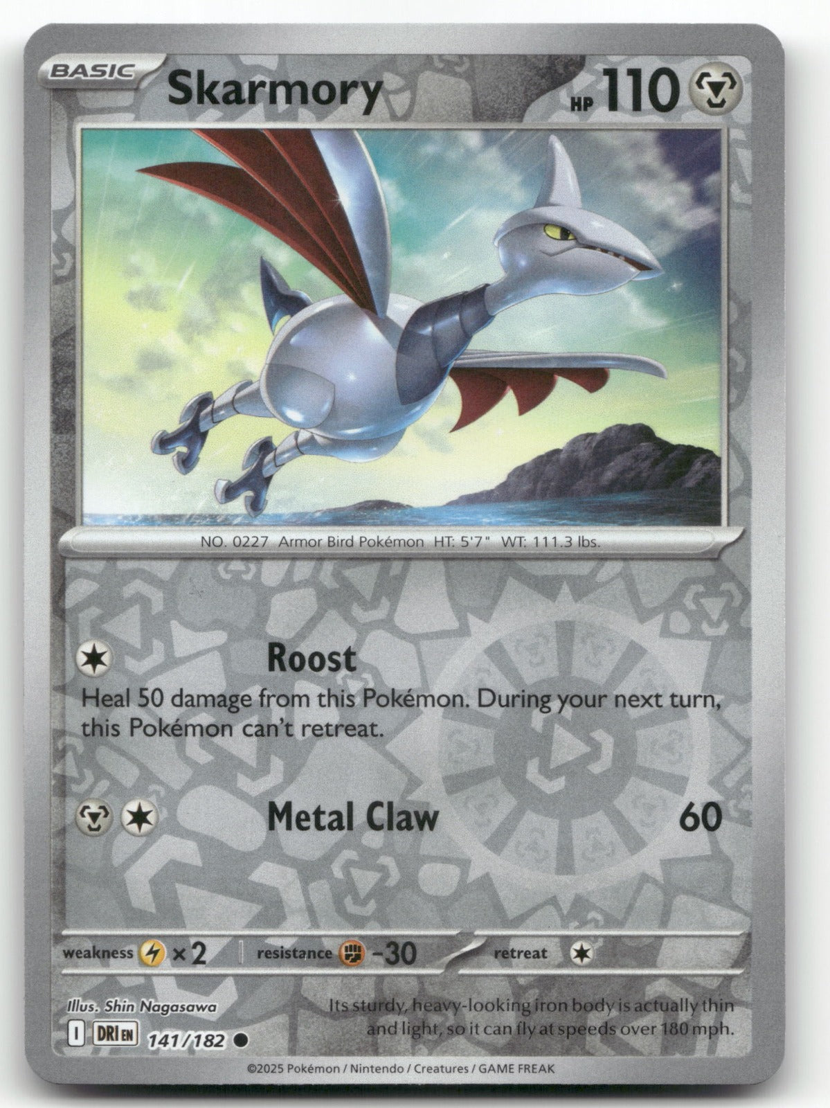 Skarmory Common SV10: Destined Rivals 141/182 NM