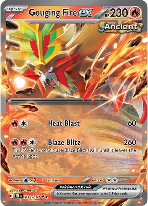 Gouging Fire ex Double Rare SV05: Temporal Forces 038/162 NM