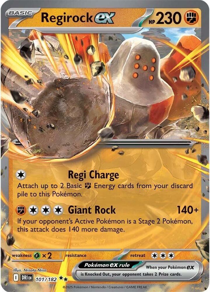 Regirock ex Double Rare SV10: Destined Rivals 101/182 NM