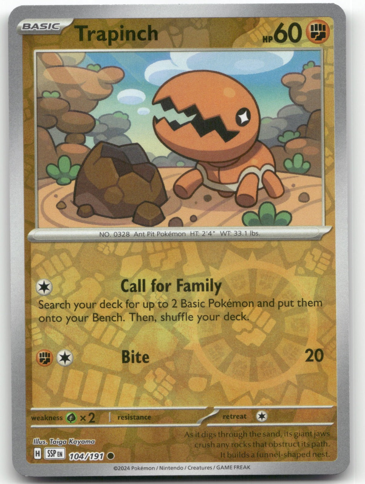 Trapinch Common SV08: Surging Sparks 104/191 NM