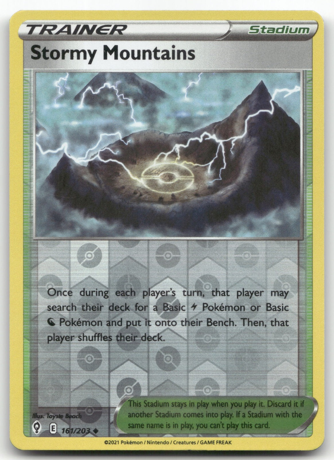 Stormy Mountains Uncommon SWSH07: Evolving Skies 161/203 NM