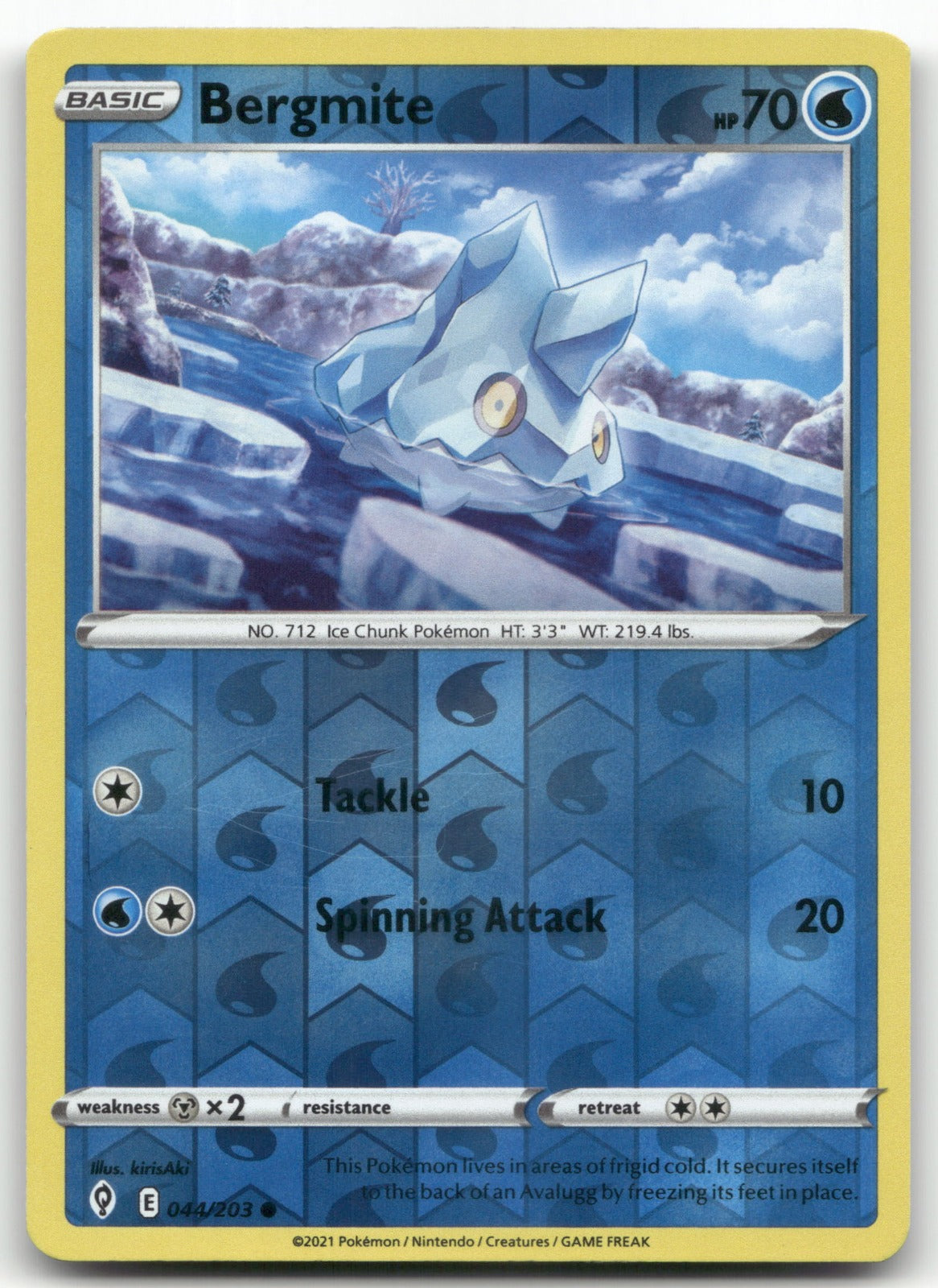 Bergmite Common SWSH07: Evolving Skies 044/203 NM