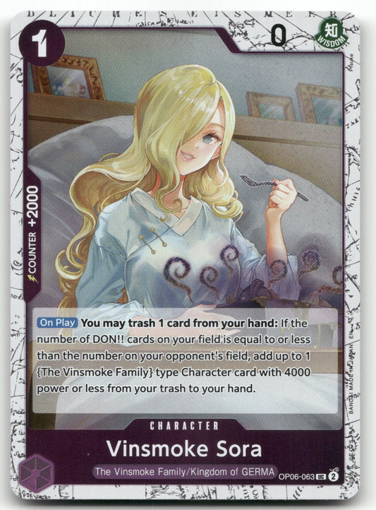 Vinsmoke Sora (Pirate Foil) UC Premium Booster -The Best- Vol. 2 OP06-063 NM