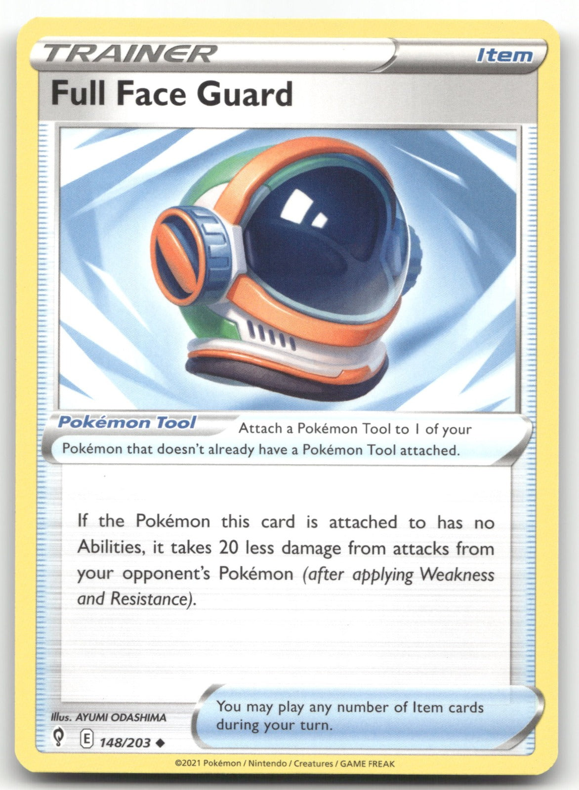Full Face Guard Uncommon SWSH07: Evolving Skies 148/203 NM