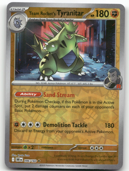 Team Rocket's Tyranitar Rare SV10: Destined Rivals 096/182 NM