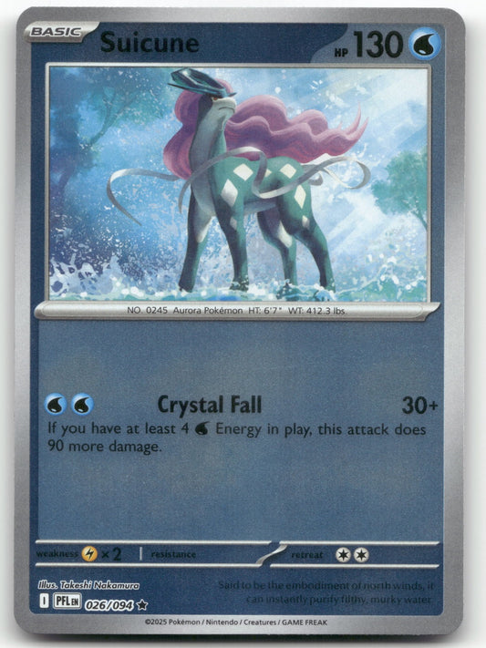Suicune Rare ME02: Phantasmal Flames 026/094 NM