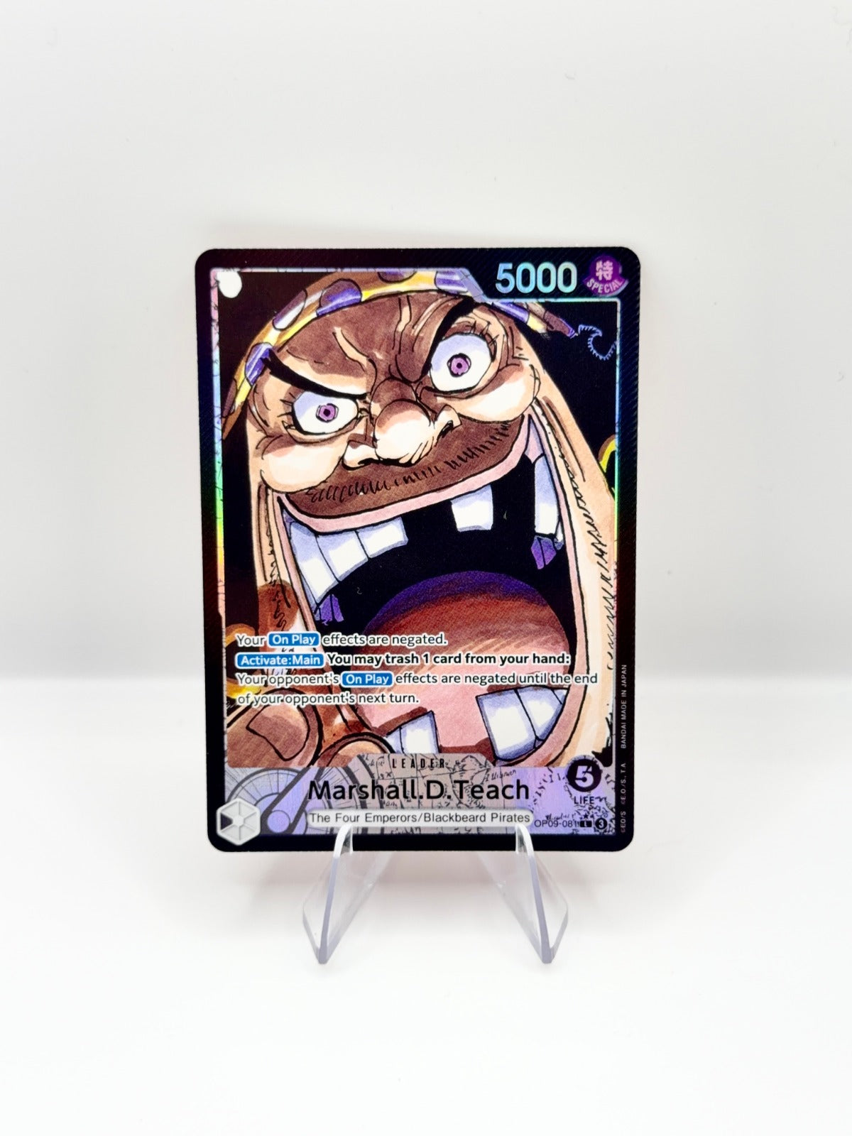 Marshall.D.Teach (081) (Parallel) L Emperors in the New World OP09-081 NM