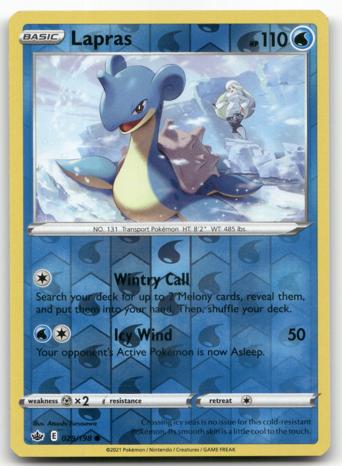 Lapras Common SWSH06: Chilling Reign 029/198 NM