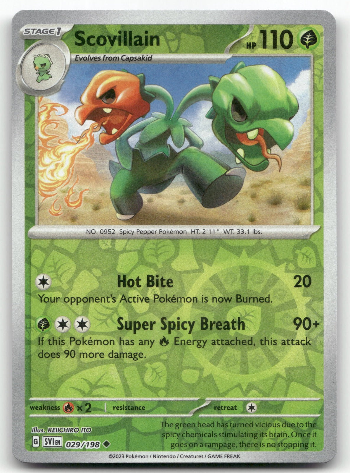 Scovillain - Uncommon SV01: Scarlet & Violet Base Set 029/198 NM
