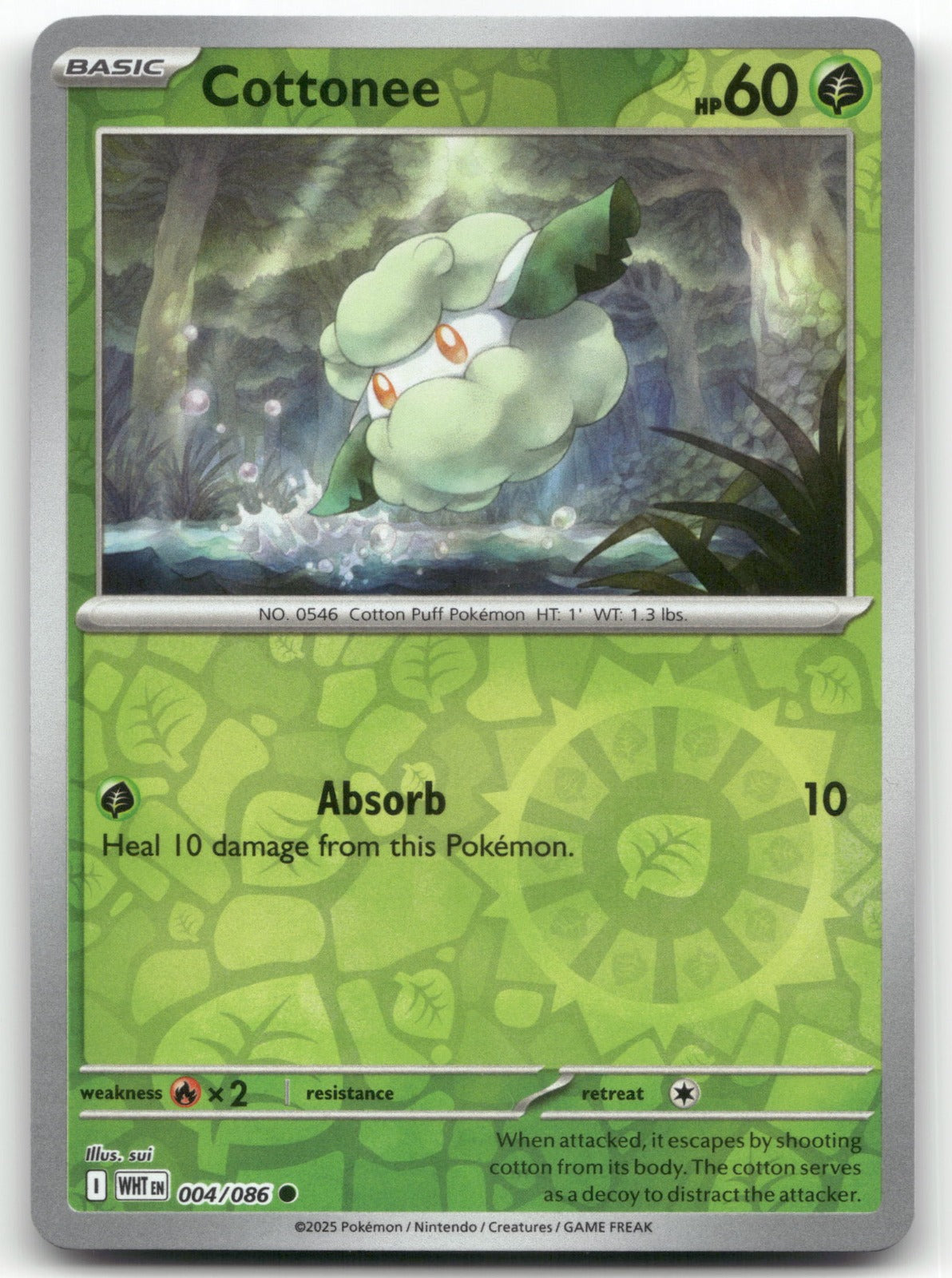 Cottonee Common SV: White Flare 004/086 NM