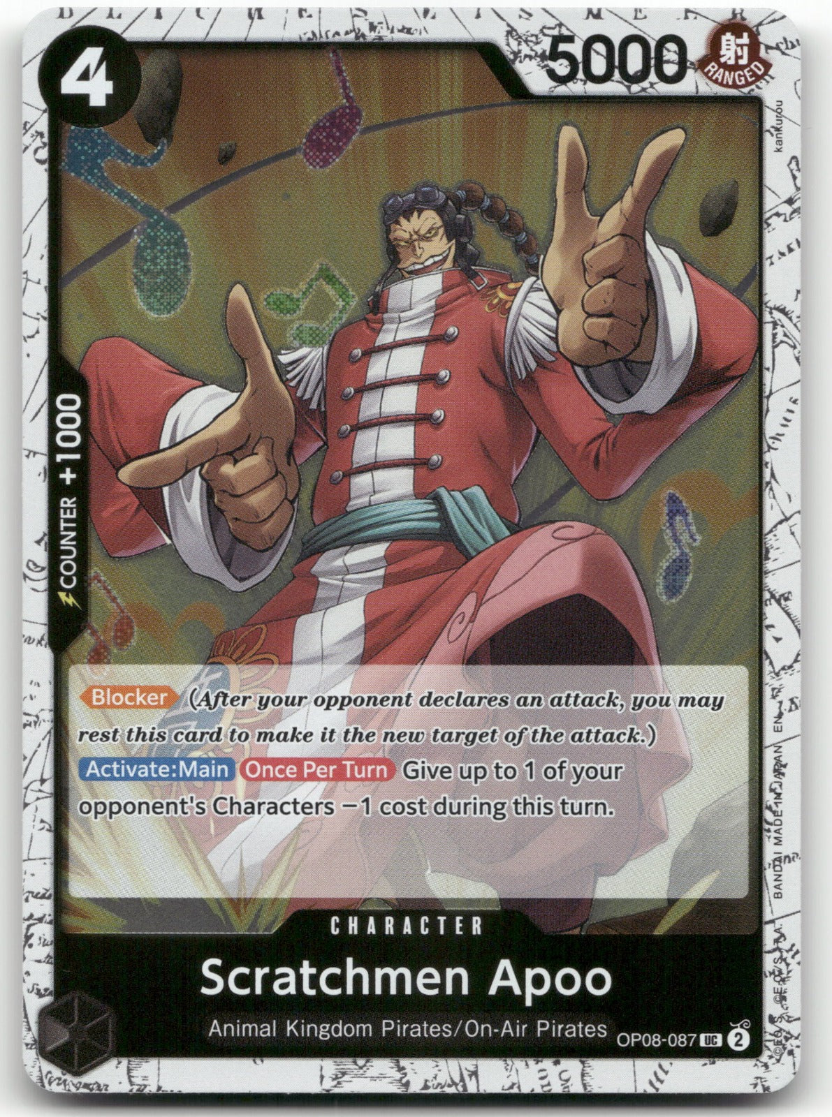 Scratchmen Apoo - (Pirate Foil) UC Premium Booster -The Best- Vol. 2 OP08-087 NM