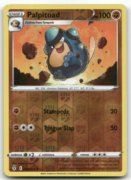 Palpitoad Uncommon SWSH07: Evolving Skies 089/203 NM