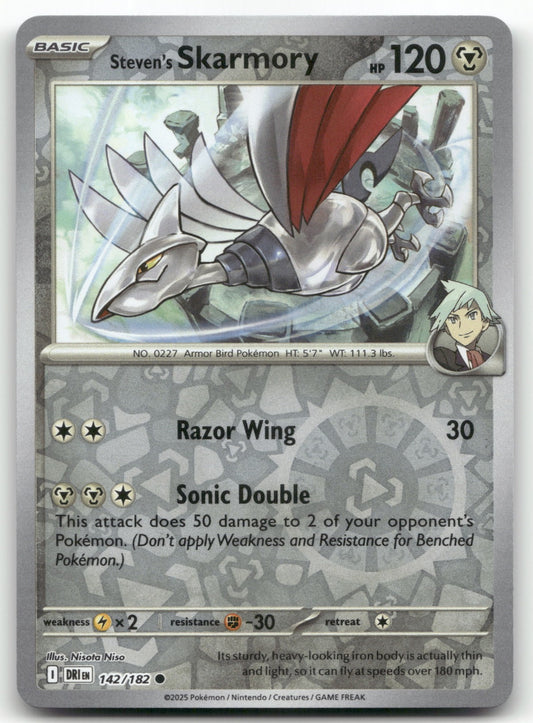 Steven's Skarmory Common SV10: Destined Rivals 142/182 NM