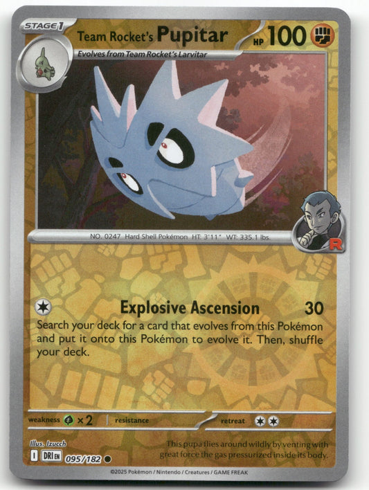 Team Rocket's Pupitar Common SV10: Destined Rivals 095/182 NM