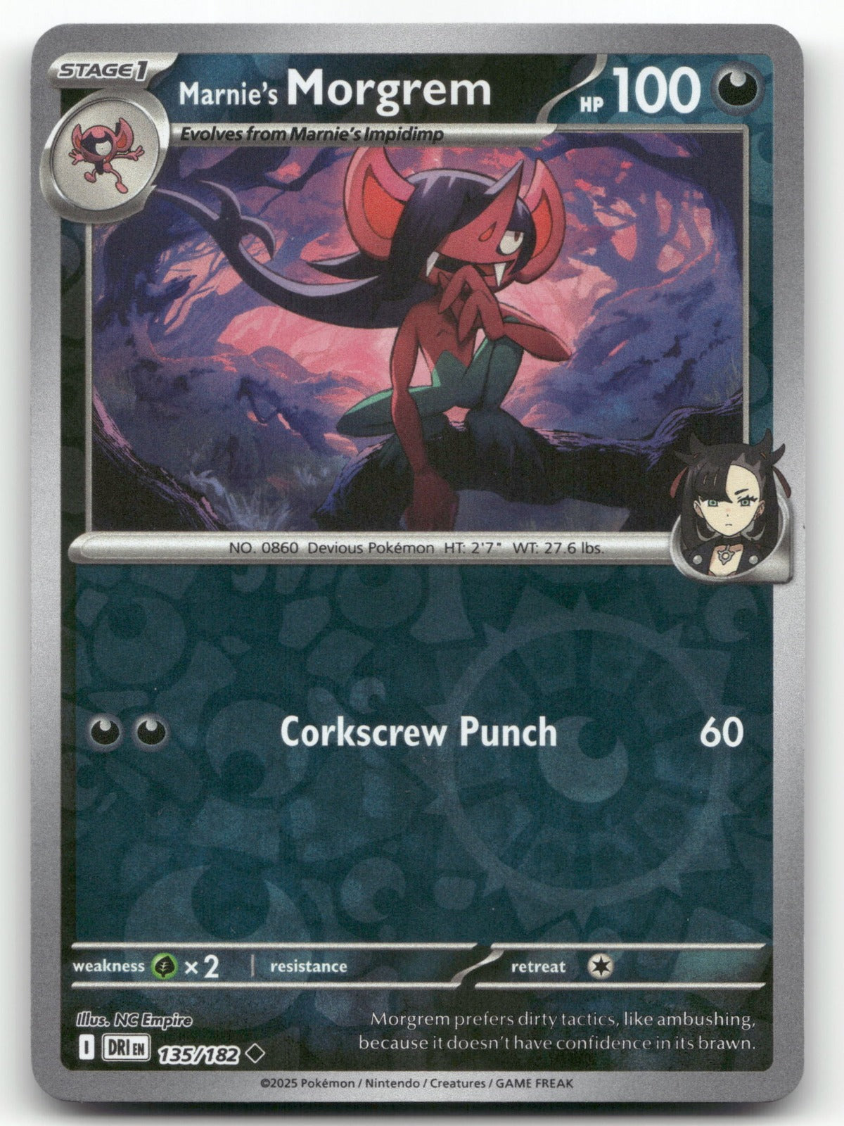 Marnie's Morgrem Uncommon SV10: Destined Rivals 135/182 NM