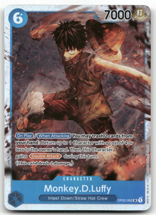 Monkey.D.Luffy (062) SR Paramount War OP02-062 NM