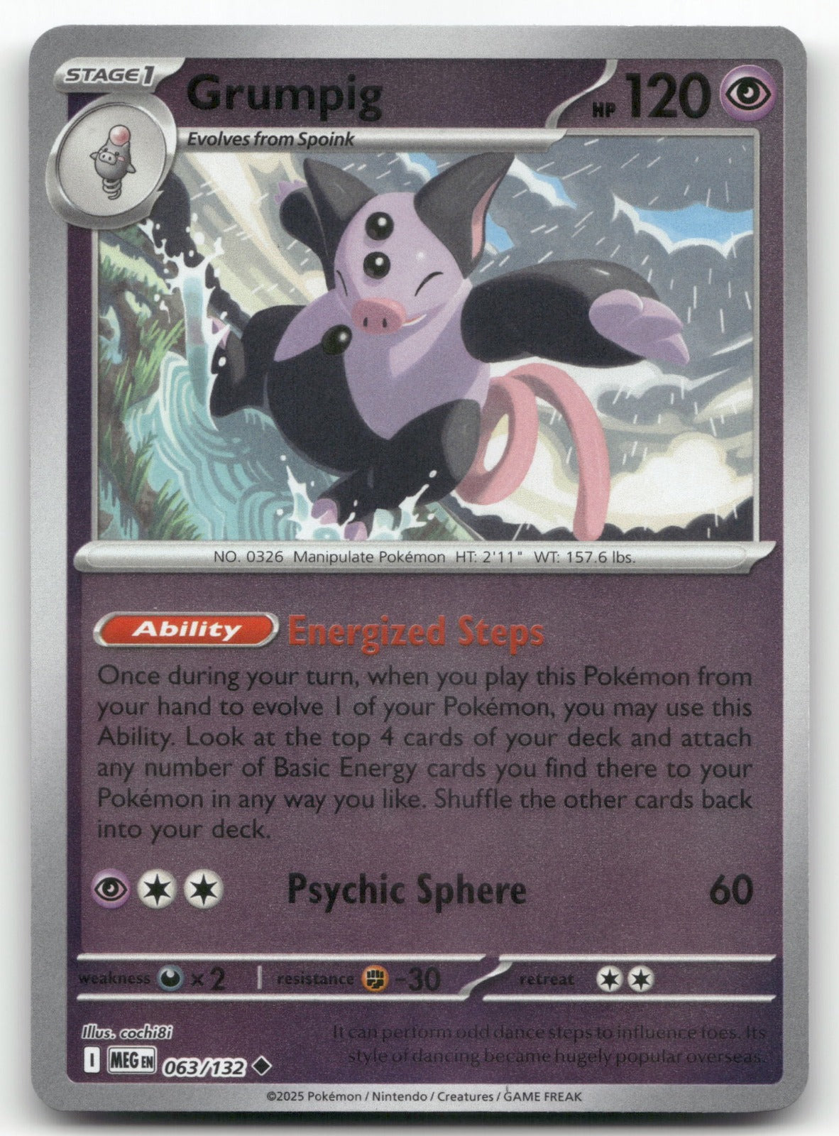Grumpig Uncommon ME01: Mega Evolution 063/132 NM