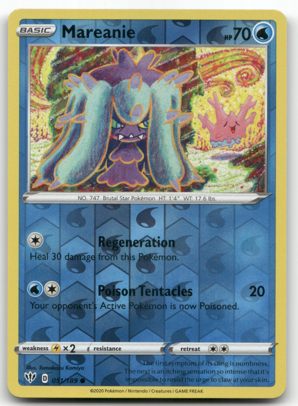 Mareanie Common SWSH03: Darkness Ablaze 051/189 NM