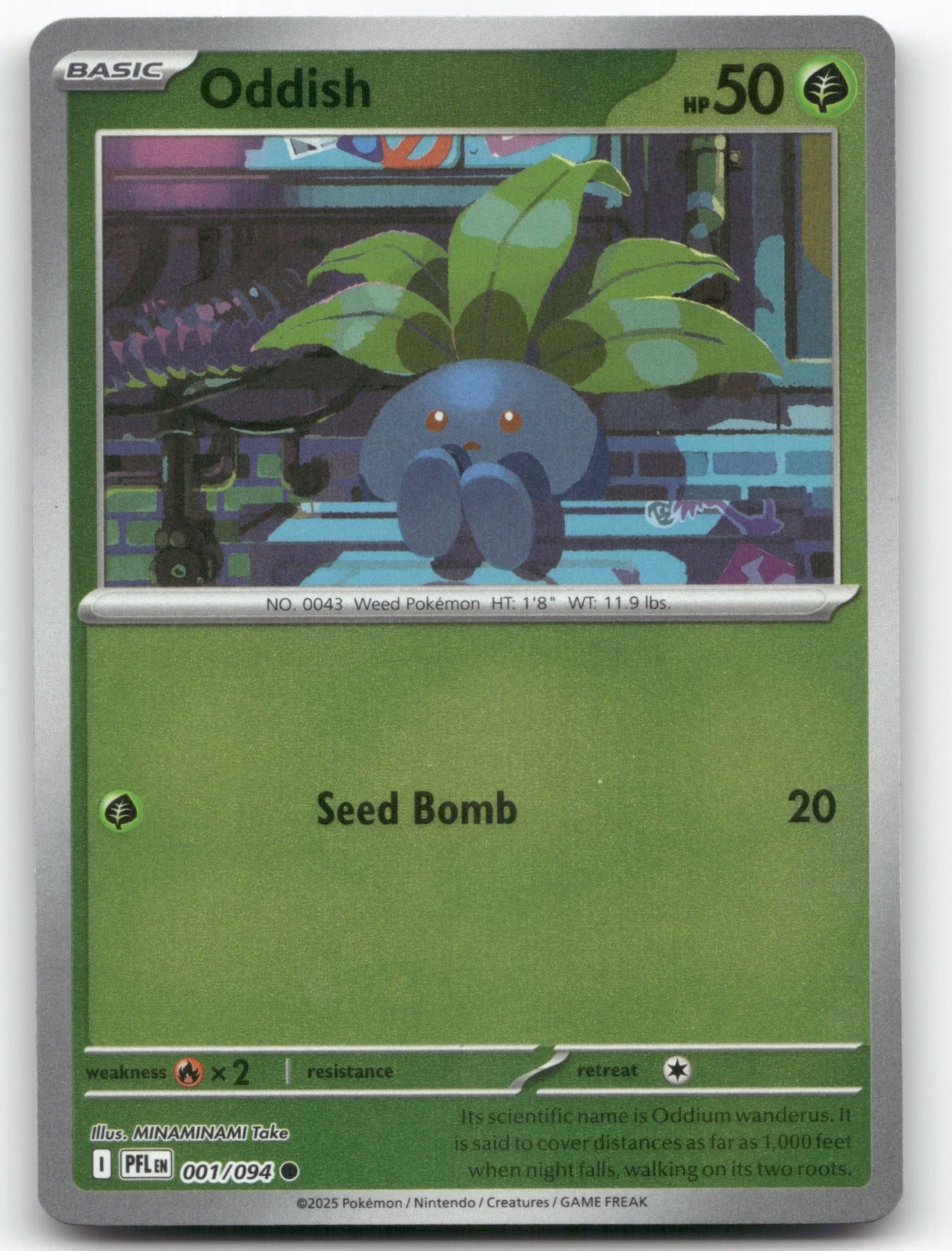 Oddish Common ME02: Phantasmal Flames 001/094 NM