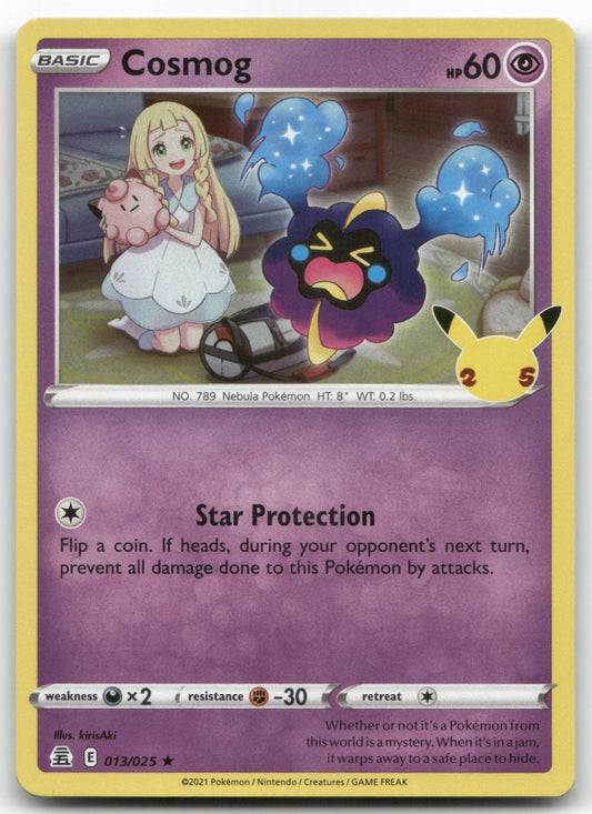Cosmog Holo Rare Celebrations 013/025 NM