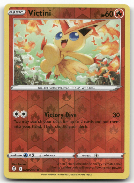 Victini Holo Rare SWSH07: Evolving Skies 020/203 NM
