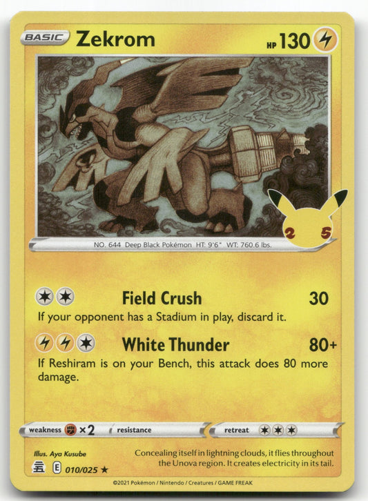 Zekrom Holo Rare Celebrations 010/025 NM