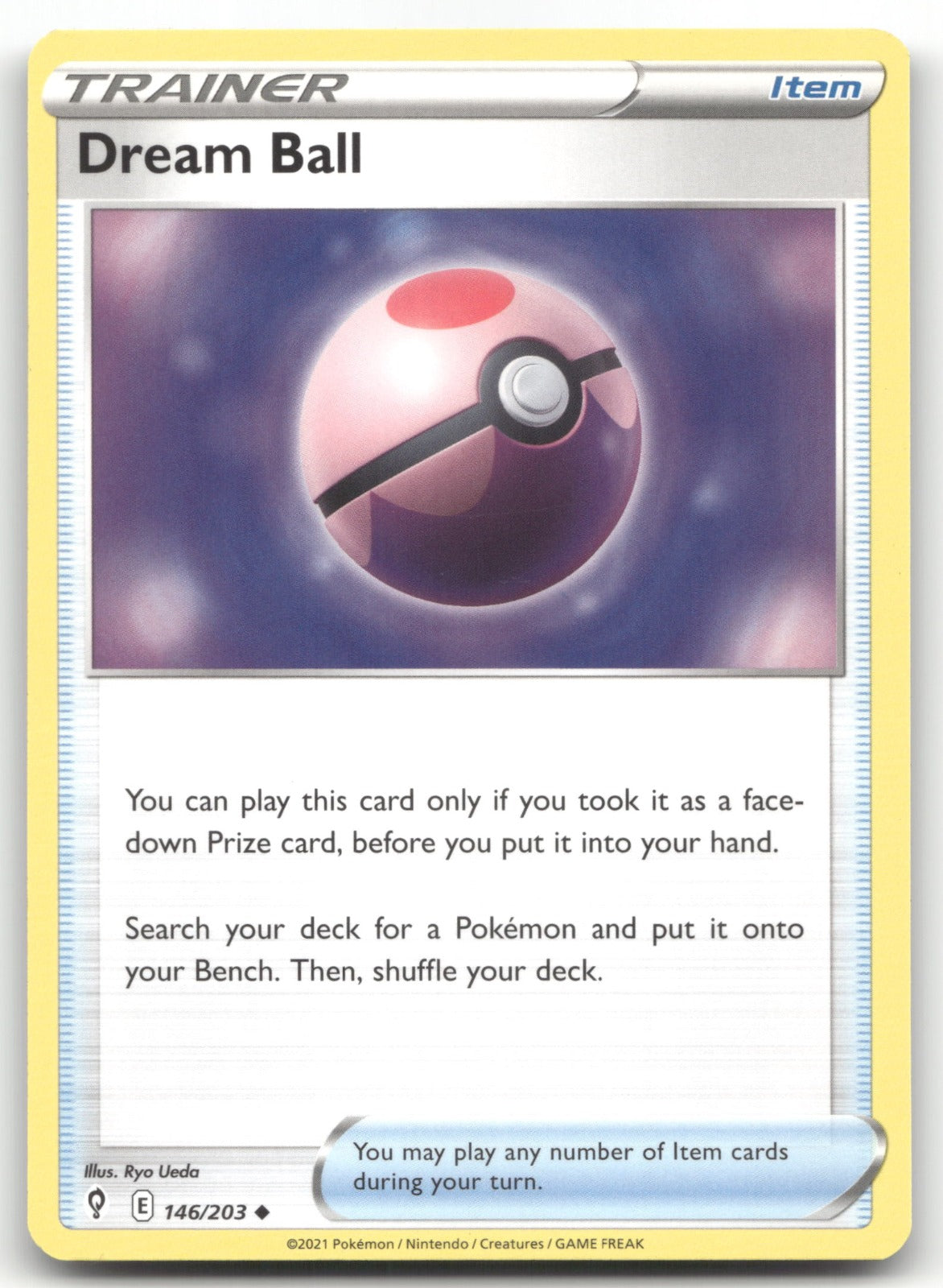 Dream Ball Uncommon SWSH07: Evolving Skies 146/203 NM