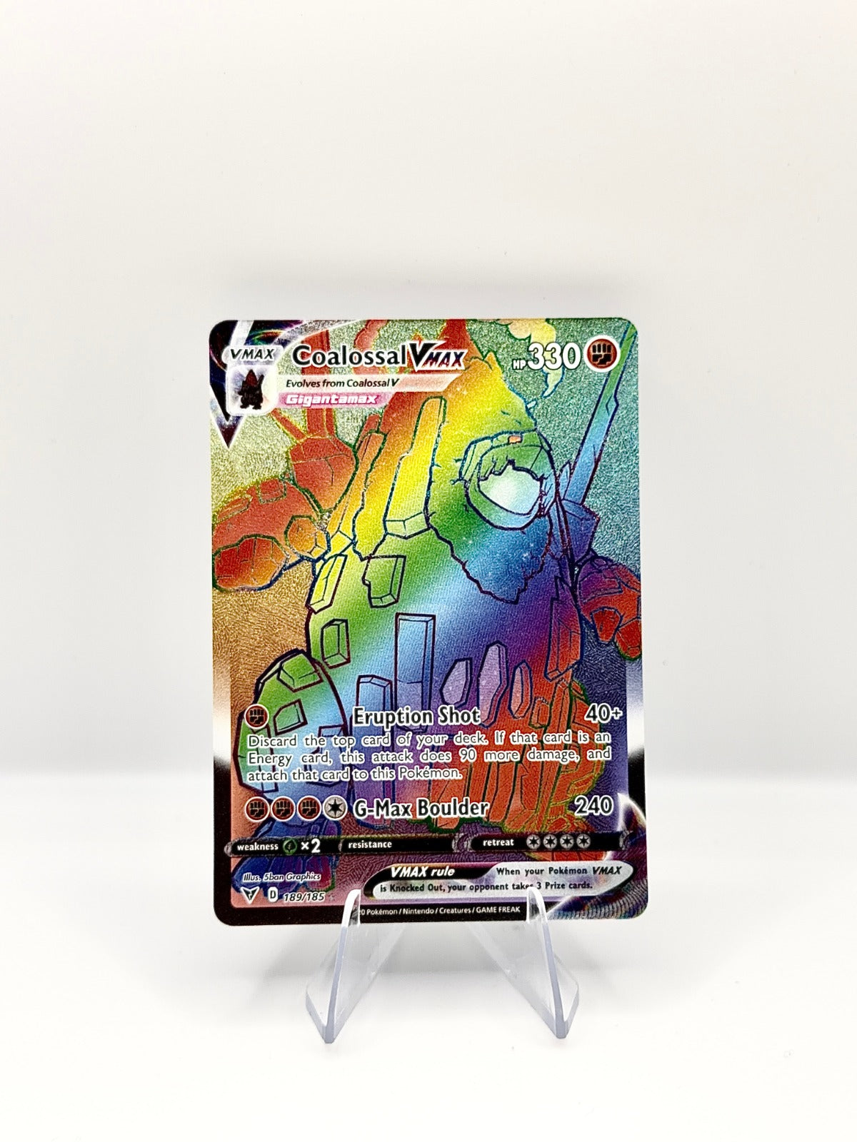 Coalossal VMAX (Secret) Secret Rare SWSH04: Vivid Voltage 189/185 NM