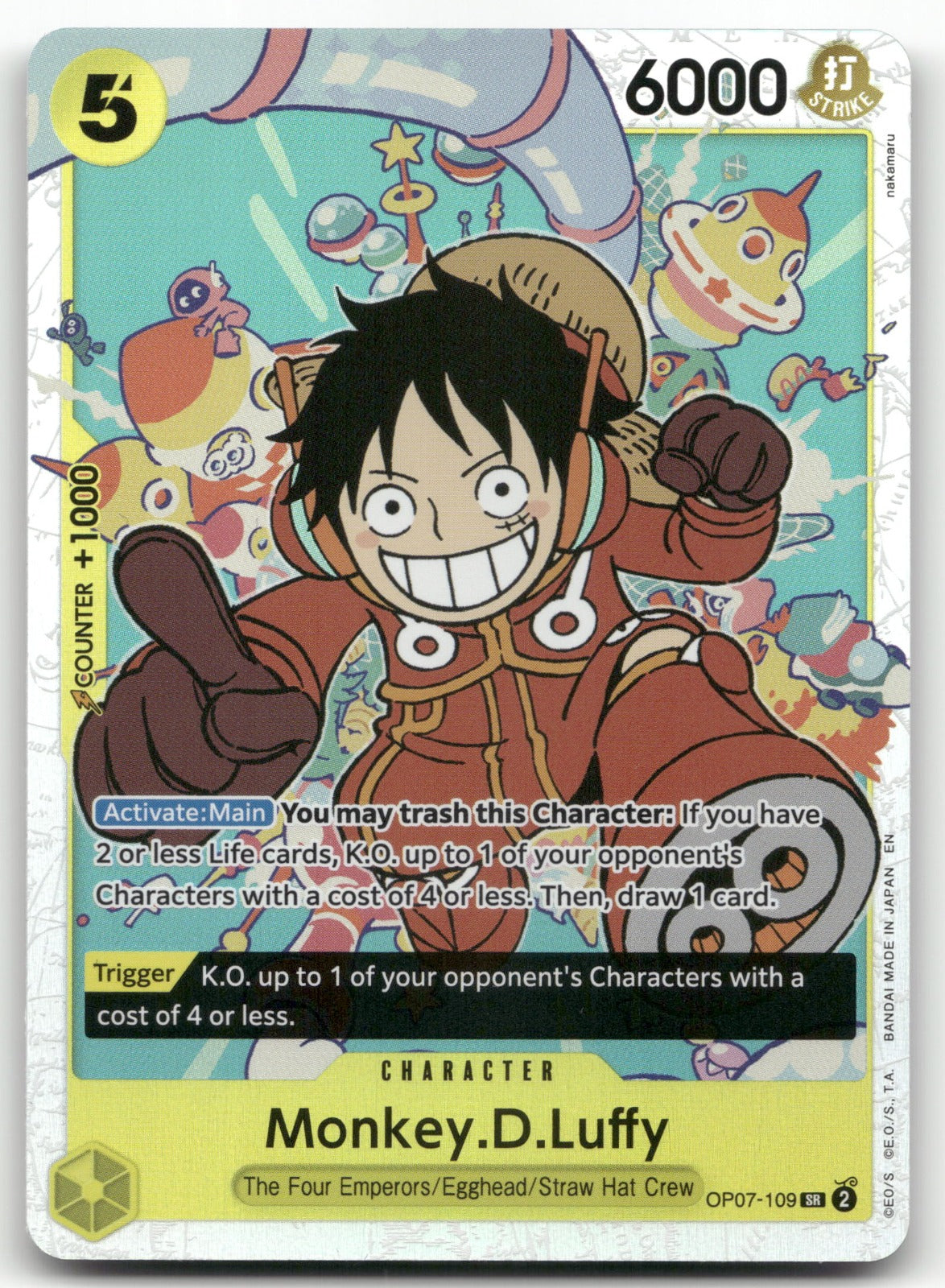 Monkey.D.Luffy (109) SR 500 Years in the Future OP07-109 NM